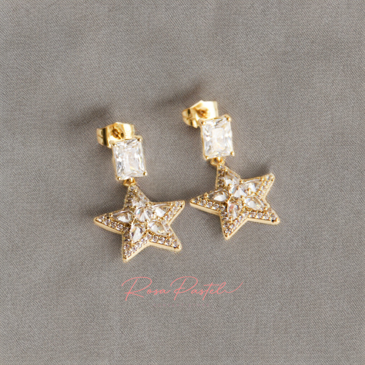 Arete en baño de oro 18k