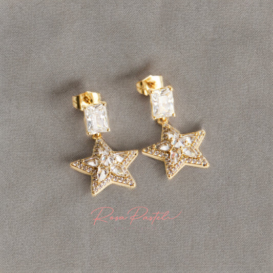 Arete en baño de oro 18k