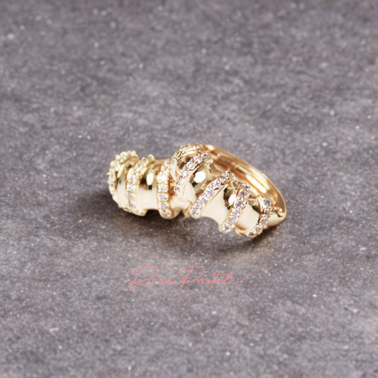 Arete en baño de oro 18k