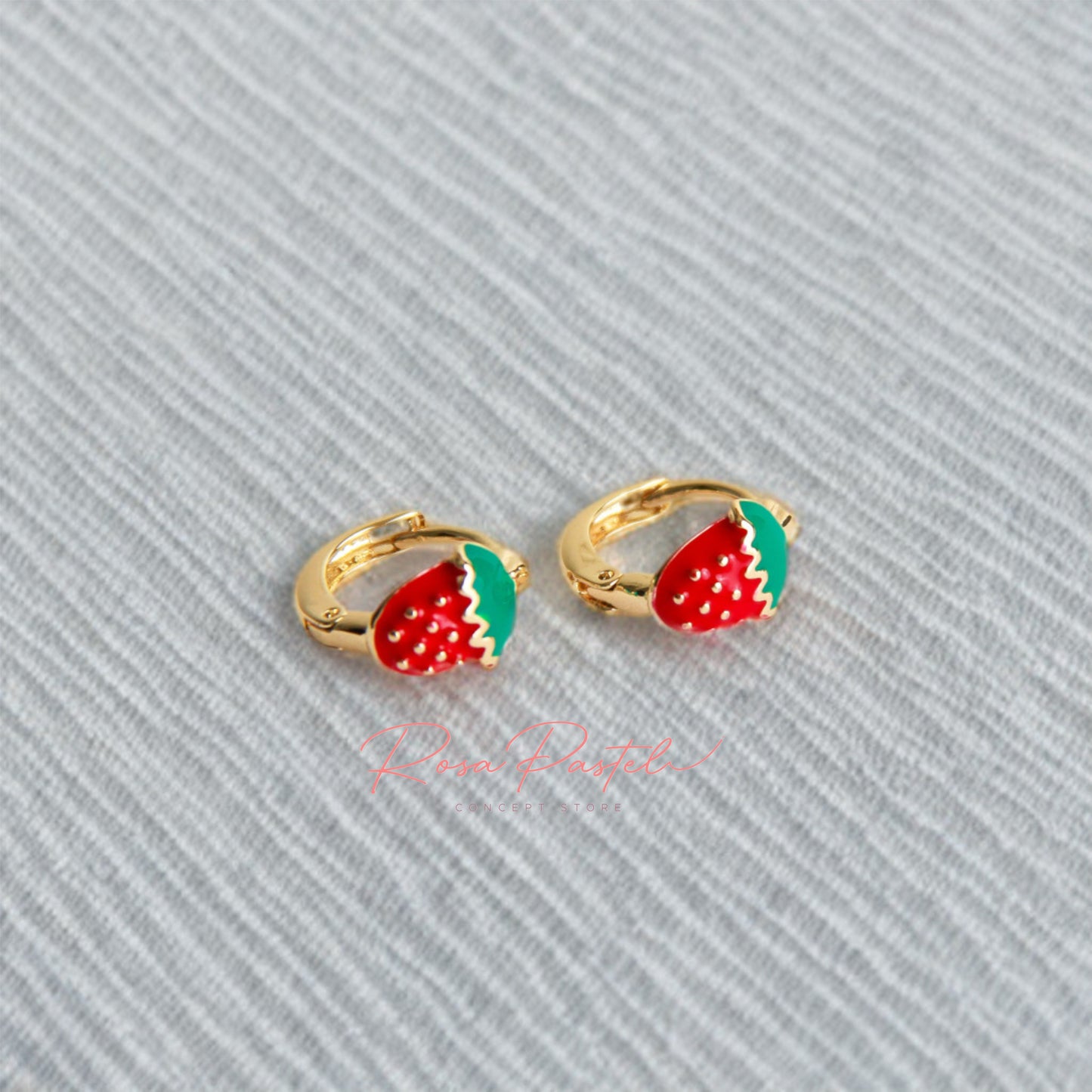 Aretes en baño de oro 18k