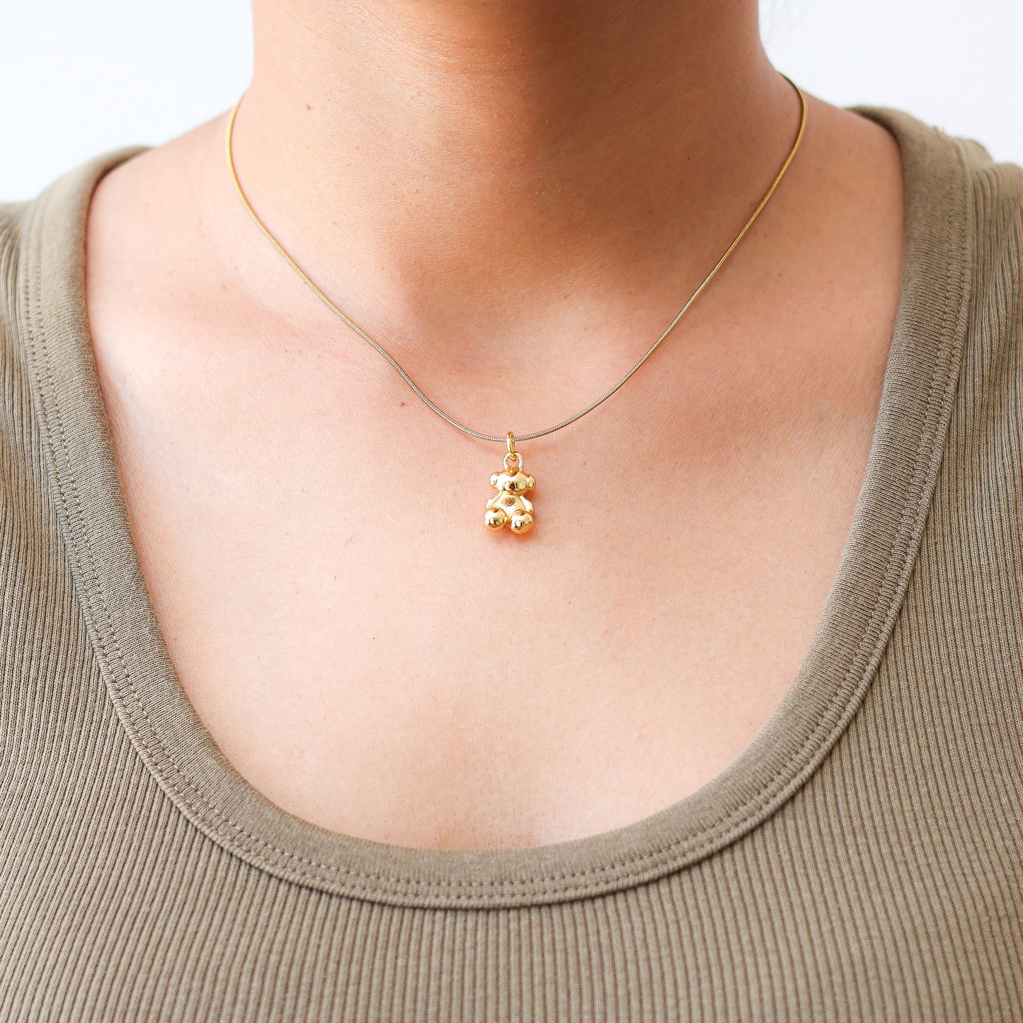 Collar acero en baño de oro 18 k