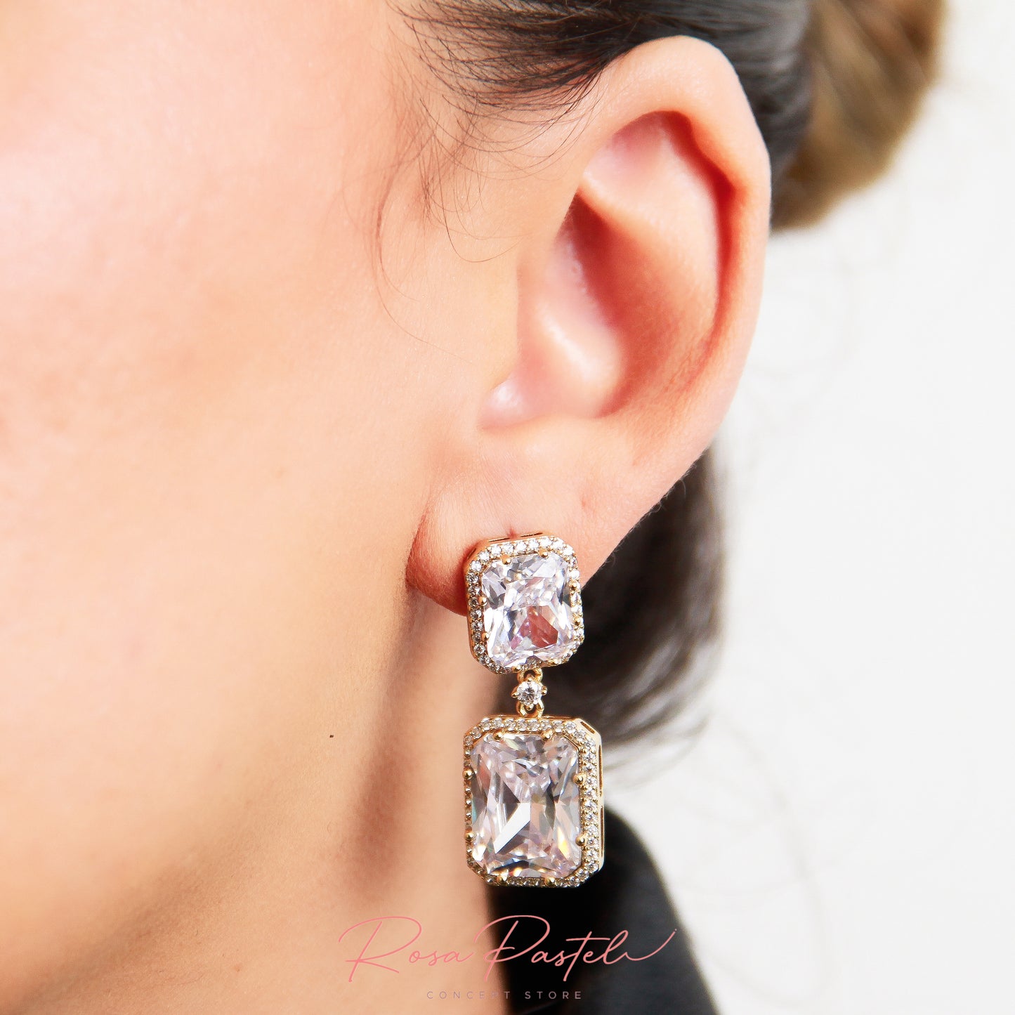 Arete en baño de oro 18k