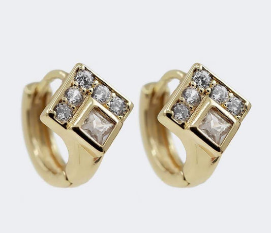Arete en baño de oro 18k