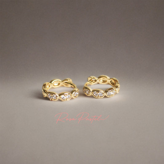 Arete en baño de oro 18K