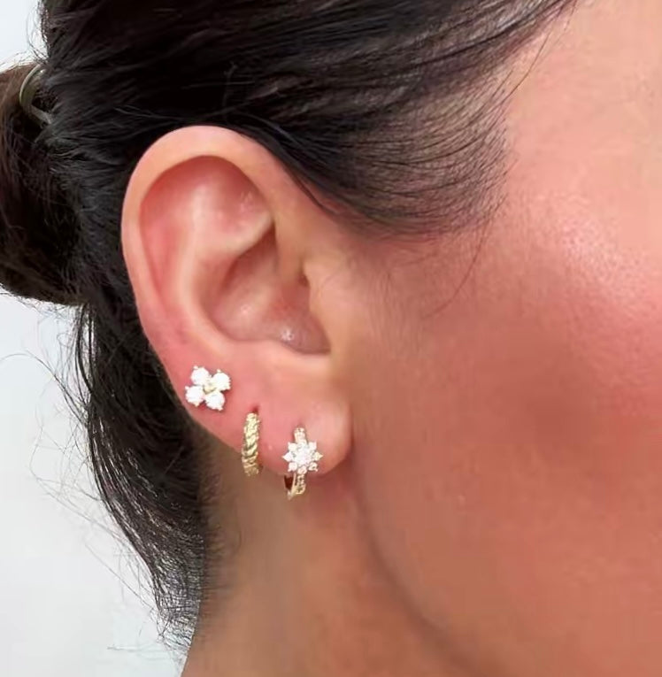 Aretes en baño de oro 18k