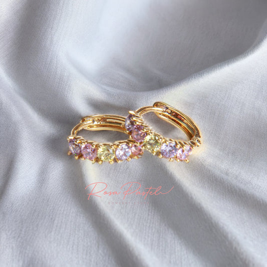 Aretes en baño de oro 18k