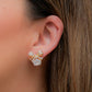 Aretes en baño de oro 18k