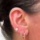 Aretes en baño de oro 18k