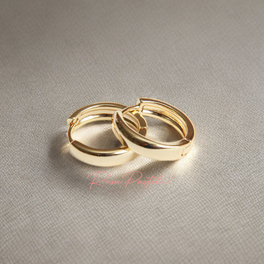 Aretes en baño de oro 18k