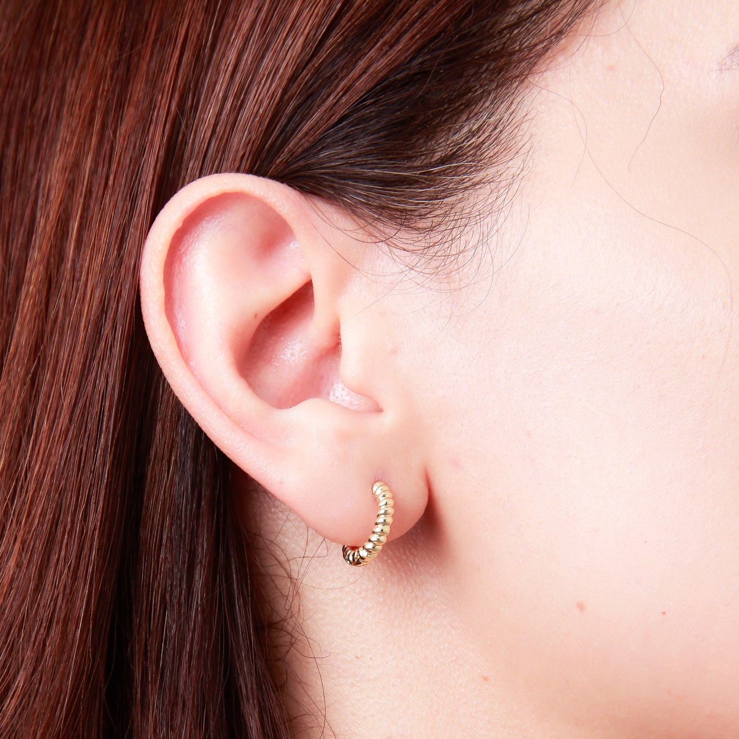 Arete en baño de oro 18k