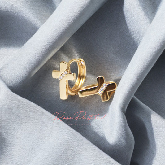 Arete en baño de oro 18k
