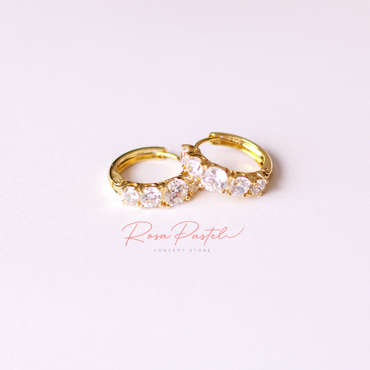 Arete en baño de oro 18k