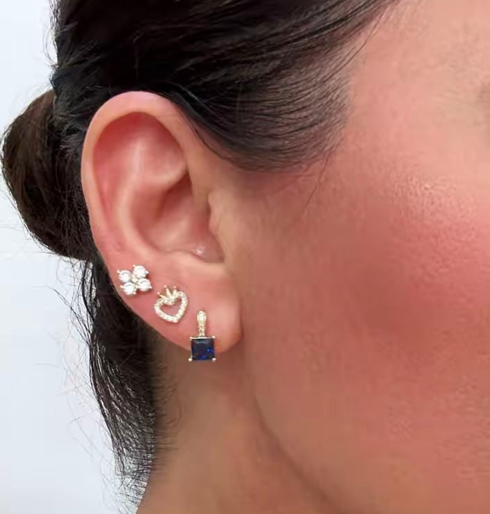Aretes en baño de oro 18k