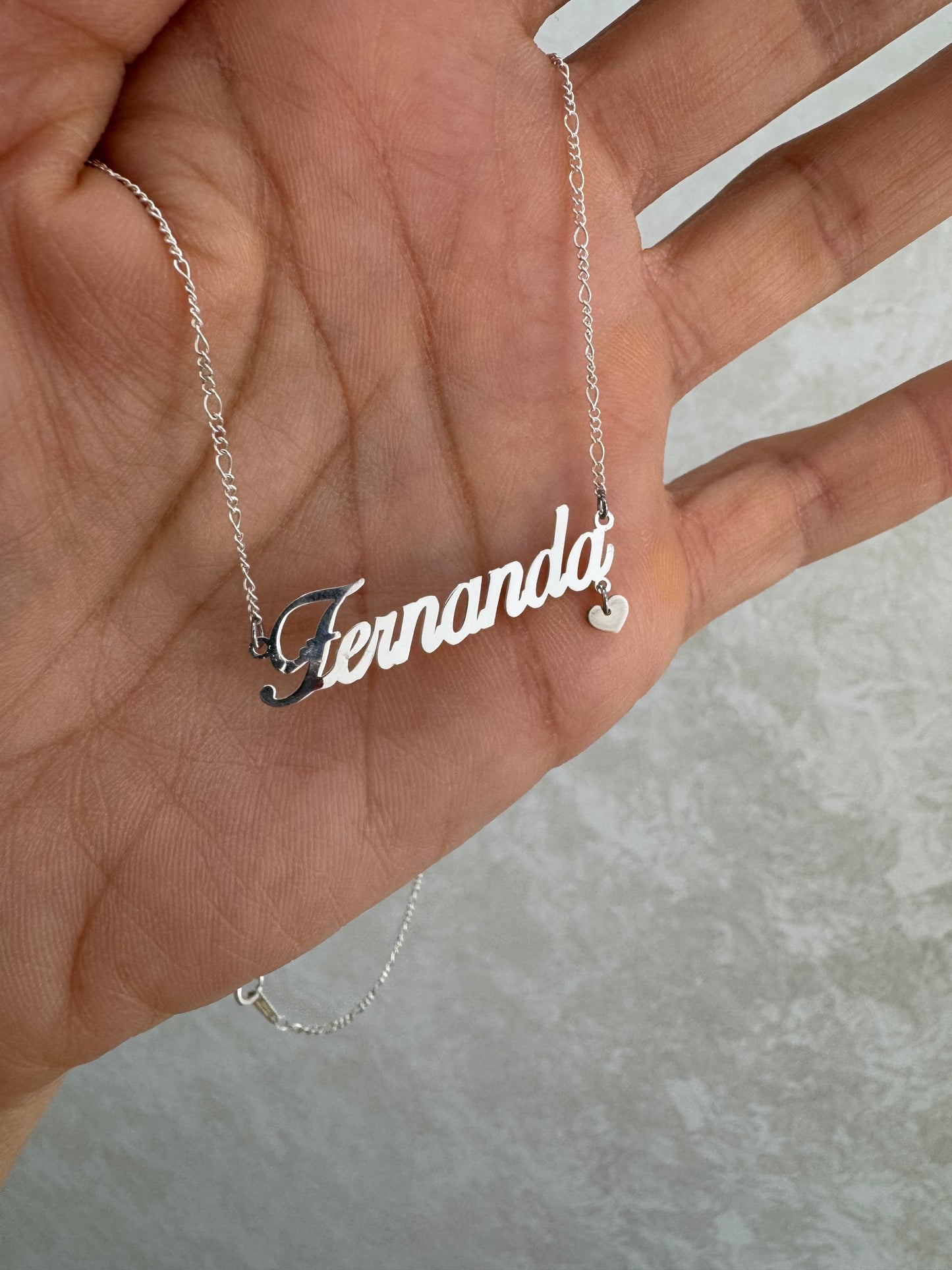 Cadena personalizada de plata