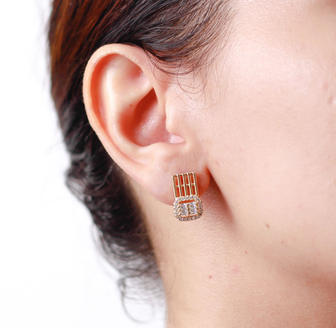 Arete en baño de oro 18k