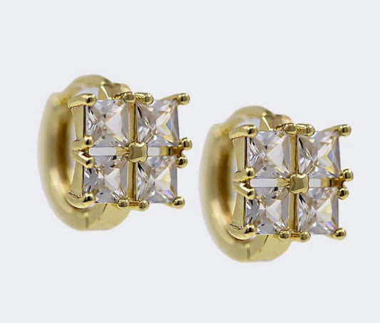 Arete en baño de oro