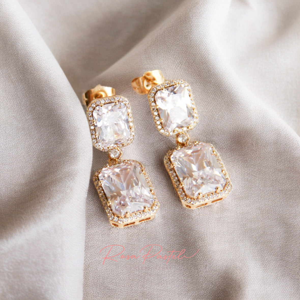 Arete en baño de oro 18k