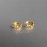 Arete en baño de oro 18K
