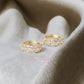 Arete en baño de oro 18k