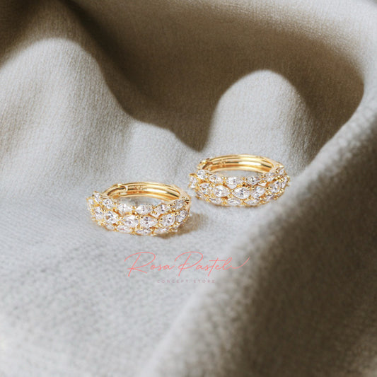 Arete en baño de oro 18k