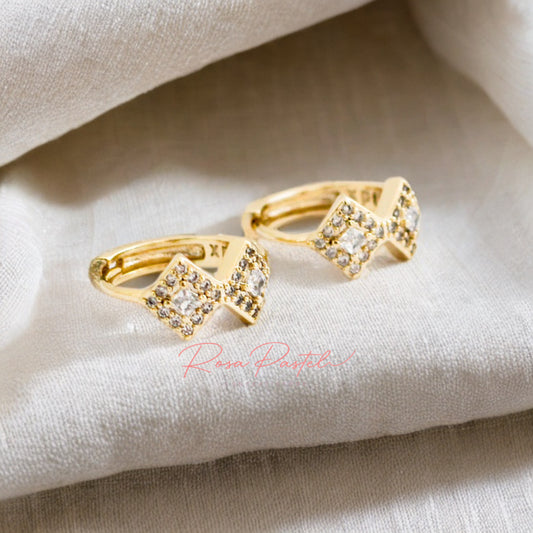 Arete en baño de oro 18k