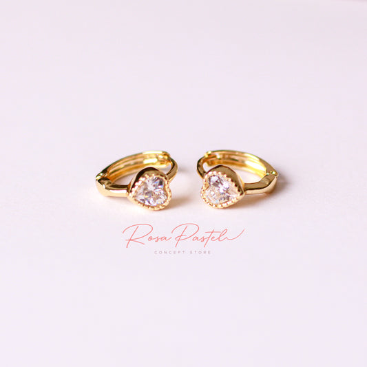 Arete en baño de oro 18k