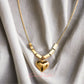 Collar acero en baño de oro 18 k
