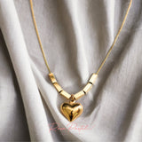 Collar acero en baño de oro 18 k