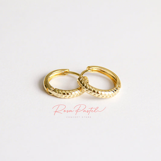 Aretes en baño de oro 18k
