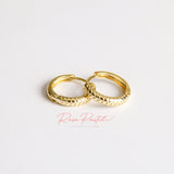 Aretes en baño de oro 18k
