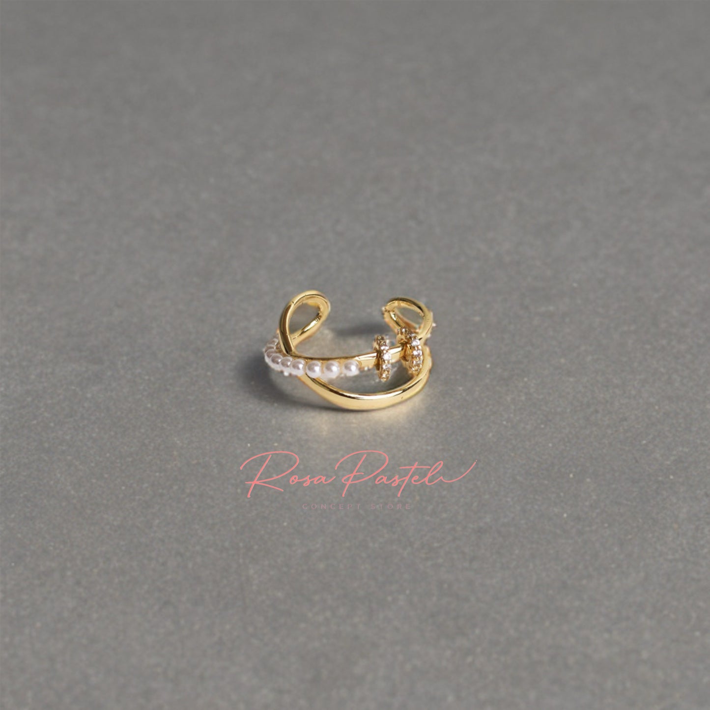 Arete en baño de oro 18K