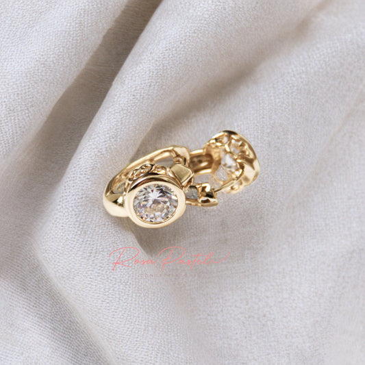 Arete en baño de oro 18k