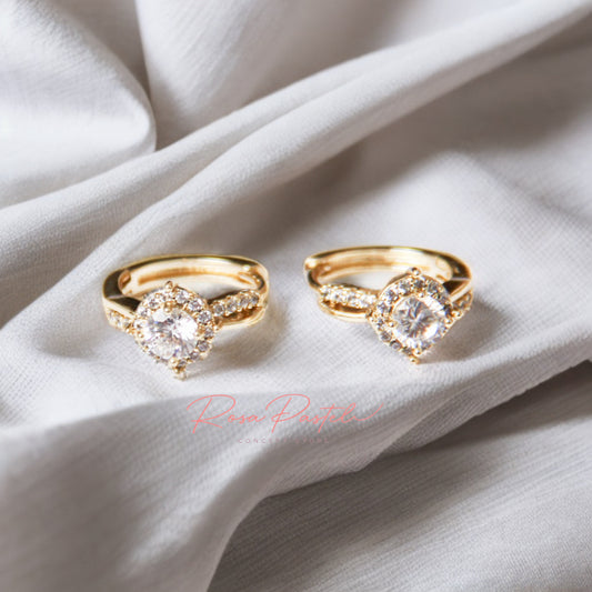 Arete en baño de oro 18k