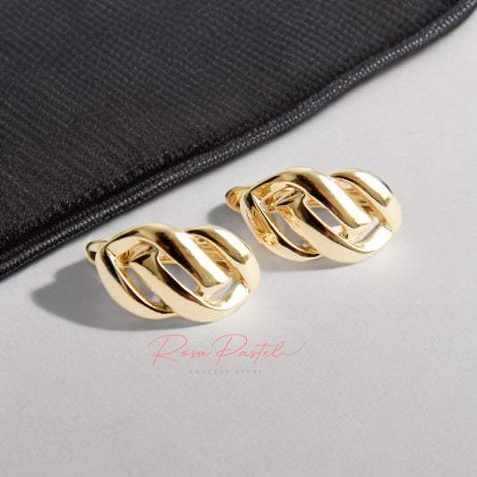 Arete en baño de oro 18k