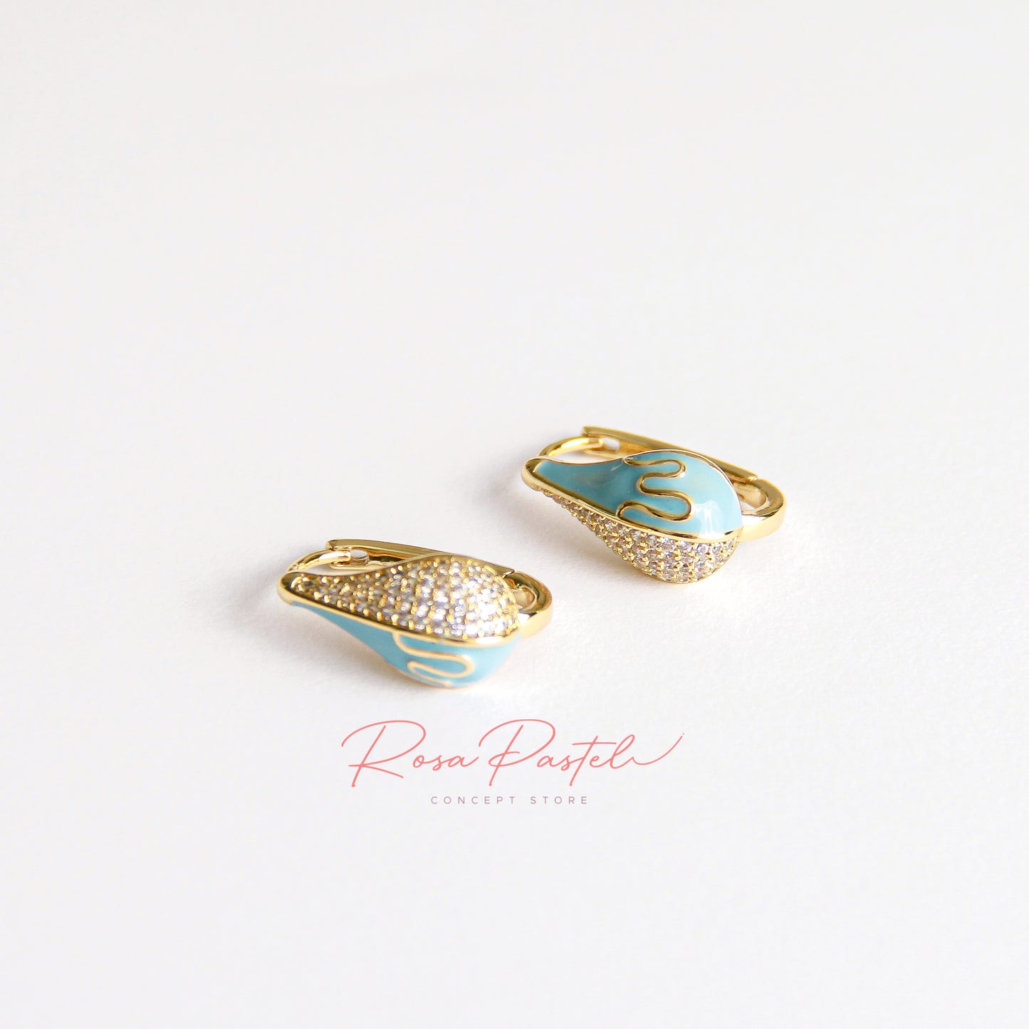 Aretes en baño de oro 18k