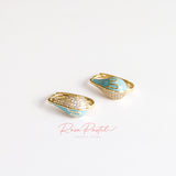 Aretes en baño de oro 18k