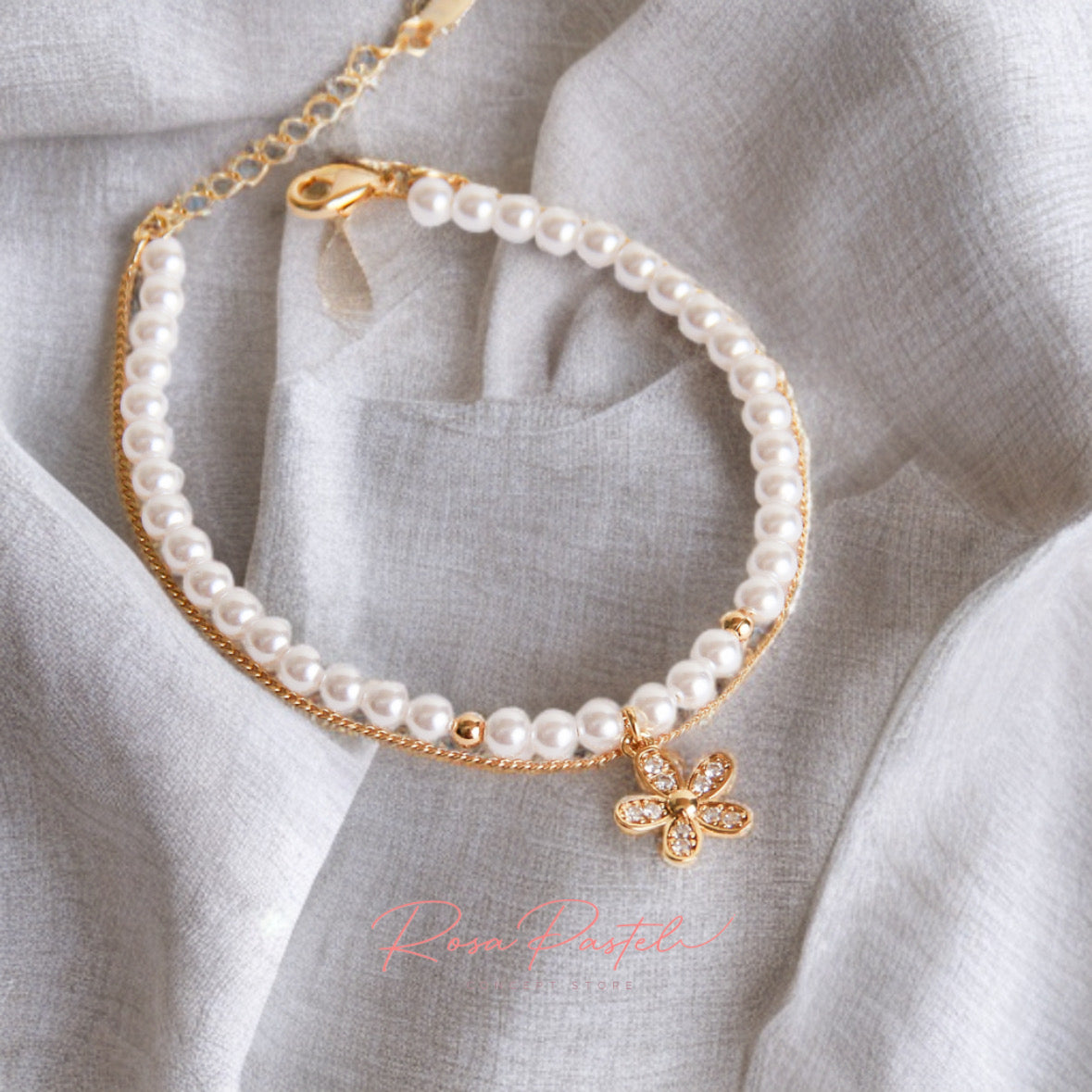 Pulsera en baño de oro 18k