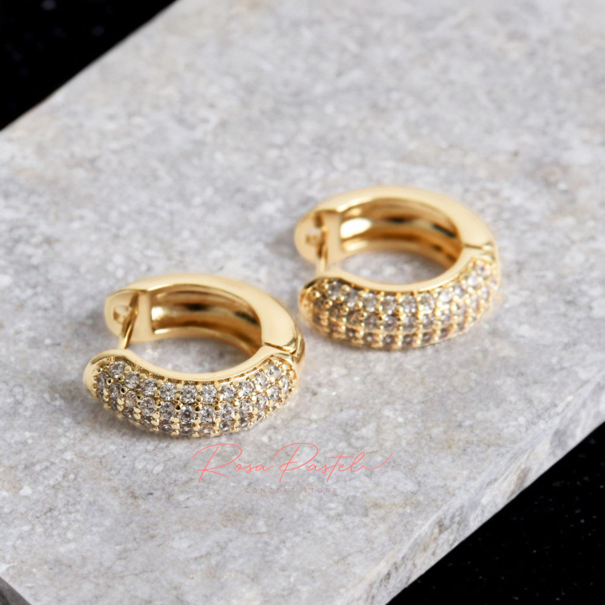 Arete en baño de oro 18k