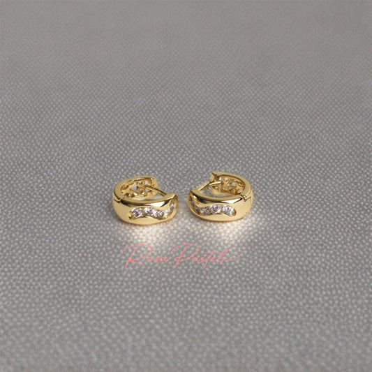 Arete en baño de oro 18K