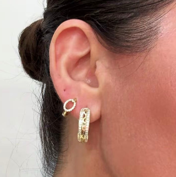 Aretes en baño de oro 18k