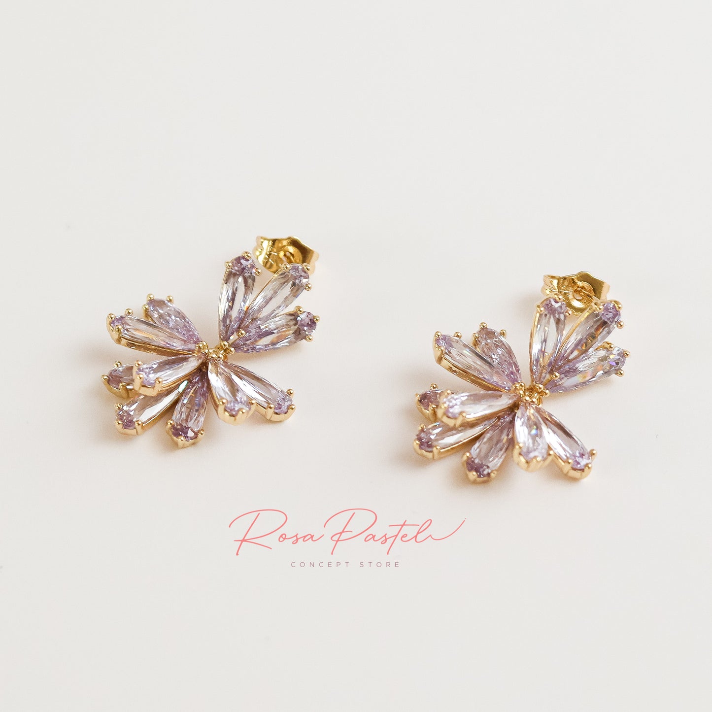 Aretes en baño de oro 18k