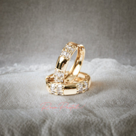 Arete en baño de oro 18k