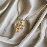 Collar acero en baño de oro 18 k