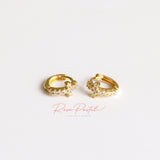 Aretes MINI en baño de oro 18k