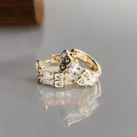 Aretes en baño de oro 18k