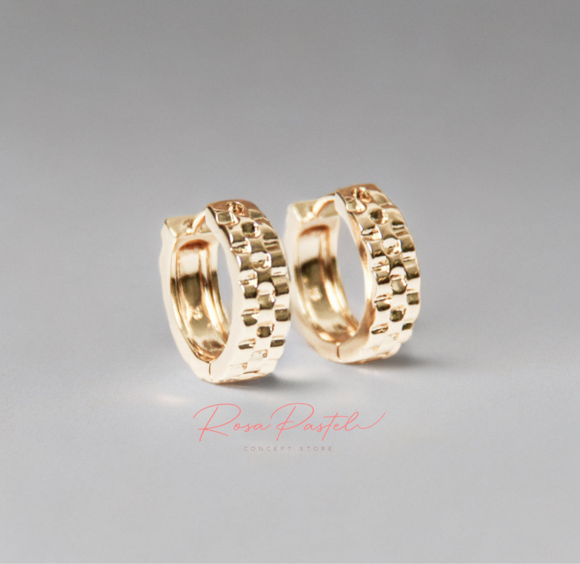 Arete en baño de oro 18k