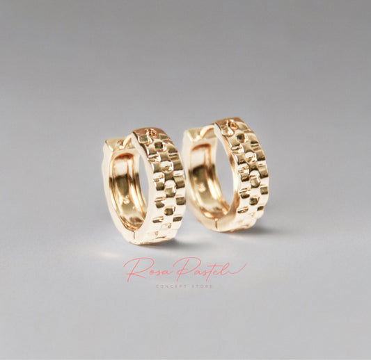 Arete en baño de oro 18k