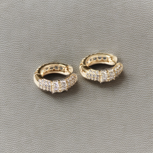 Arete en baño de oro 18k