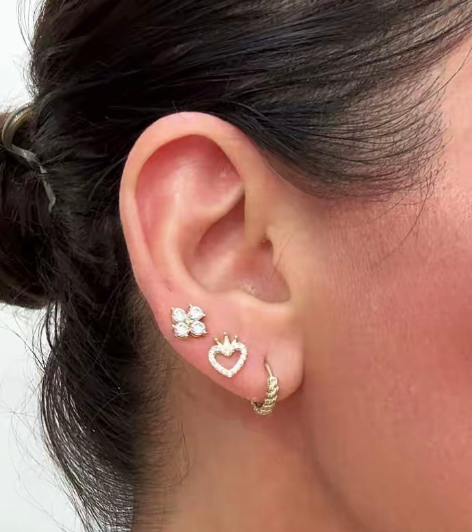 Aretes en baño de oro 18k