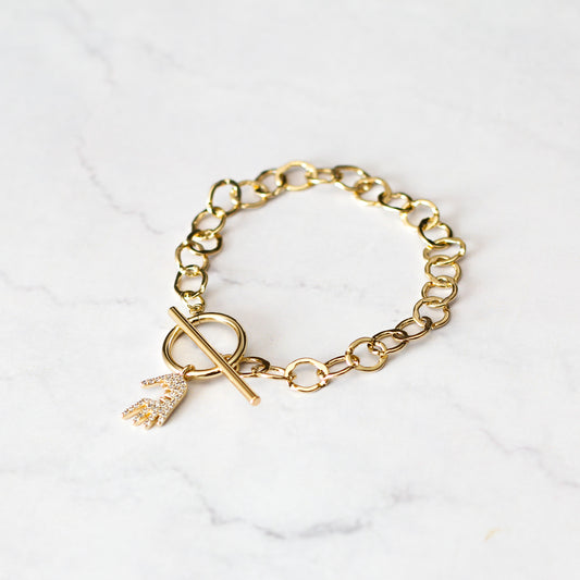 Pulsera en baño de oro 18k